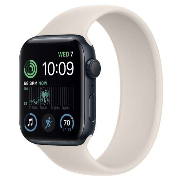 Apple Watch SE (2nd Gen) [GPS 40 mm] w/Starlight Aluminium Case & Starllight Sport Band. - Image 2