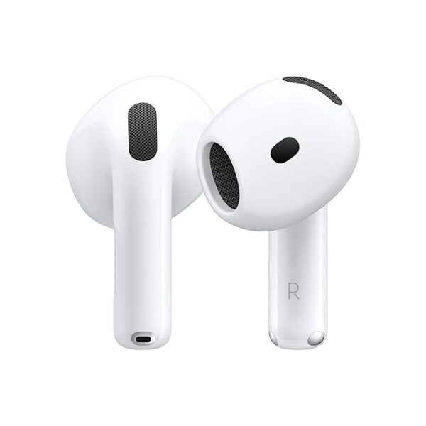 Apple AirPods 4 Wireless Earbuds, Bluetooth Headphones, Personalised Spatial Audio, Sweat and Water Resistant, USB-C Charging Case