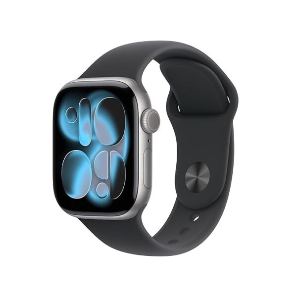 Apple Watch Series 11 GPS 42mm Space Grey Aluminium Case with Black Sport Band